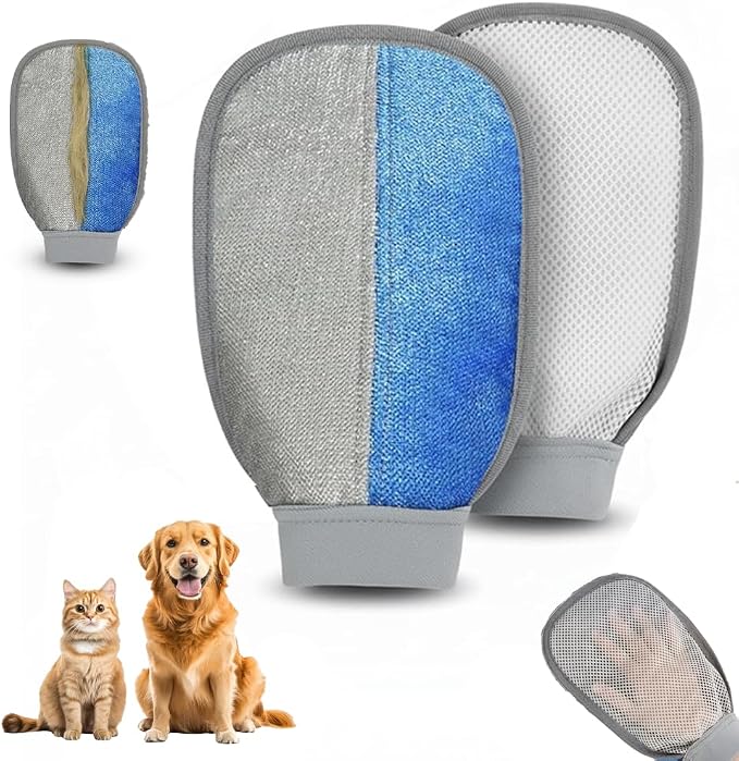 Nexius Pet Hair Remover Glove for Dogs & Cats, Reusable Electrostatic Pet Hair Removal Mitt, Fur Remover Glove, Dog Hair Remover Mitt, Cat Hair Mitt Glove, Pet Grooming & Lint Removal Tool