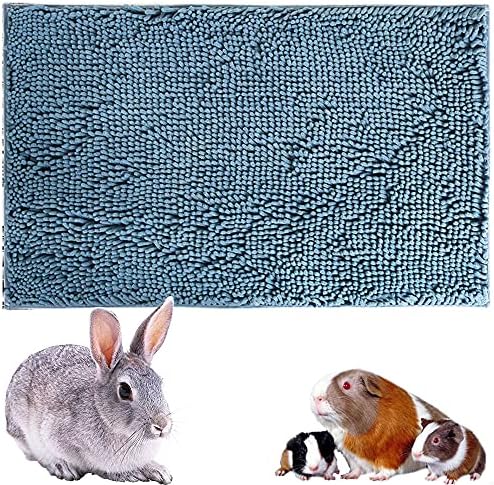 Oncpcare Guinea Pig Fleece, Cage Liner, Washable Non-Slip Mat（Blue）