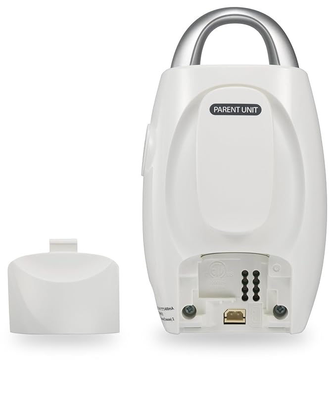 VTech Communications DM221 Audio Baby Monitor with up to 1,000 ft of Range, Vibrating Sound-Alert, Talk Back Intercom & Night Light Loop, White/Silver