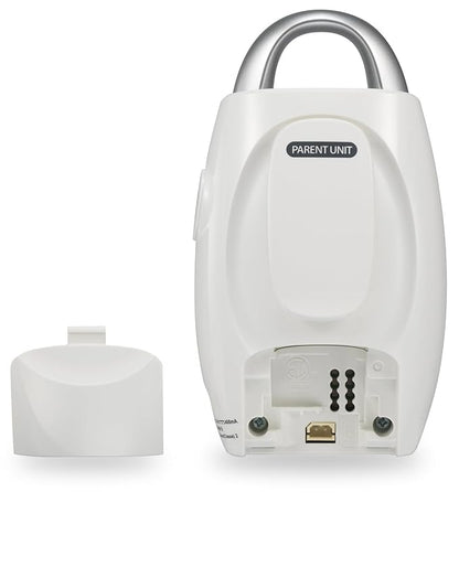 VTech Communications DM221 Audio Baby Monitor with up to 1,000 ft of Range, Vibrating Sound-Alert, Talk Back Intercom & Night Light Loop, White/Silver