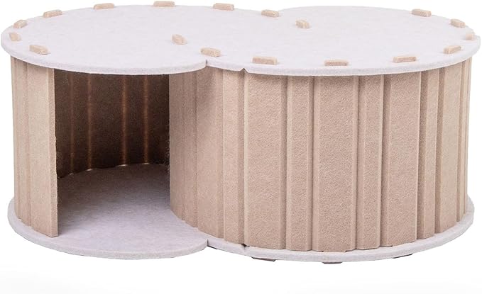 Large Cat Tunnel Bed, Felt Cat Litter, Removable Cat Hideout, Cat Snooze Rest Bed, Cat Burrow House, Pet Play Tunnel Camel
