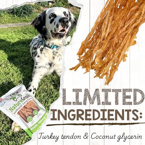 Nature Gnaws USA Turkey Tendons Dog Treats, 1 lb