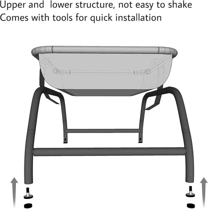JUNSPOW Cat Bed [Designed for Big Cats] Cat Hammock Dog Bed Pet Square Hammock Bed Free-Standing Kitty Sleeping Couch Pet Supplies Whole Wash Stable Detachable Easy Assembly Indoor Outdoor