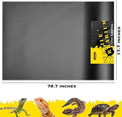 MRREPTILE Reptile Substrate Mat Carpet Bedding, Bearded Dragon Substrate, Reptile Tank Terrarium Liner for Leopard Gecko Lizard Bearded Dragon Tank Accessories