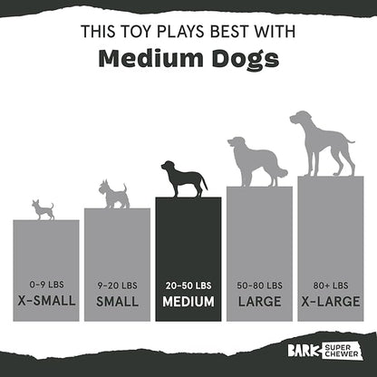 Barkbox Treat Meat Hot Dog Dog Toy | Bacon-Scented Rubber Chew Toy for Medium Dogs | Durable Dog Toys for Aggressive Chewers & Puppy Teething Toys