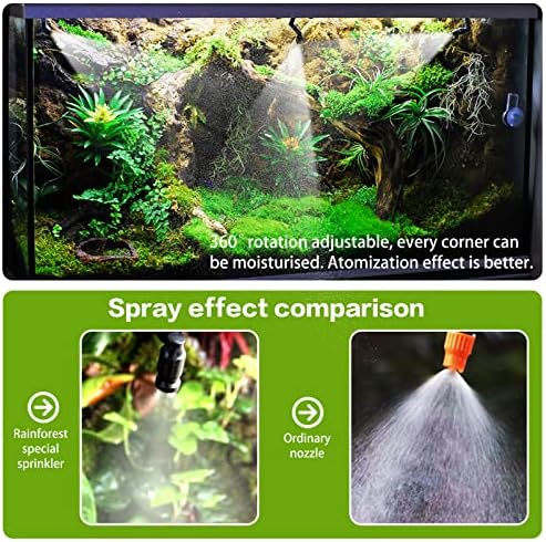 MYGIIKAKA Reptile Fogger Automatic Reptile Mister Fogger for Terrarium, Timed Terrariums Humidifiers for Chameleon/Lizard/Snake/Turtle/Frog