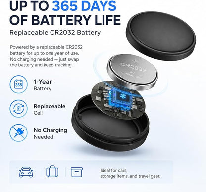 GPS Tracker for Vehicles - Hidden Car Tracker Device with Real-Time Location, No Subscription, Magnetic Mini GPS Tracker for Car, Bike, Luggage, Suitable for Phone and Android - Black
