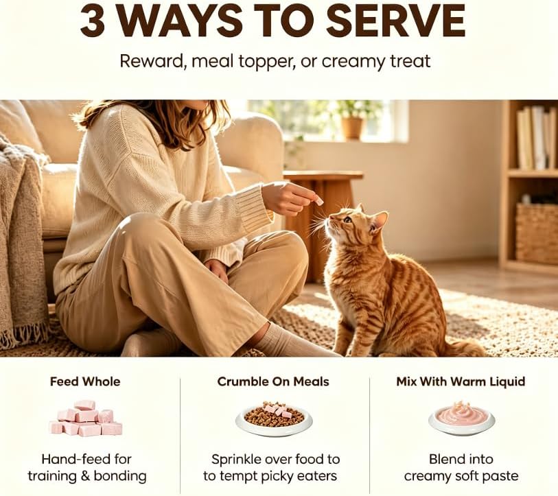 Freeze Dried Cat Treats Chicken with Goat Milk, Cranberry