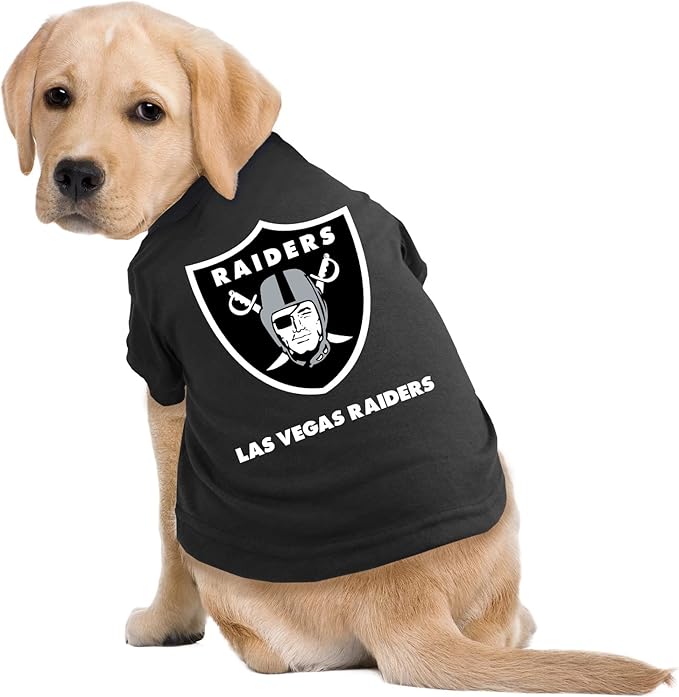 Littlearth NFL Las Vegas Raiders Pet T-Shirt, Team Color, Medium