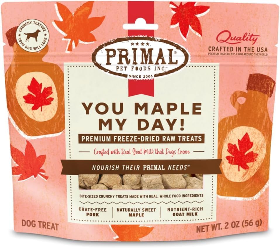 Primal You Maple My Day, Dog Treats, Pork & Maple, 2 oz