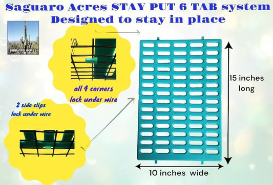 Saguaro Acres Rabbit Cage Resting Mat - Pack of 6 (Teal)
