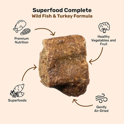 BADLANDS RANCH by Katherine Heigl – Superfood Complete Air-Dried Wild Fish & Turkey Dog Food – High Protein with Superfoods for Daily Wellness & Consistent Nutrition – 24 oz