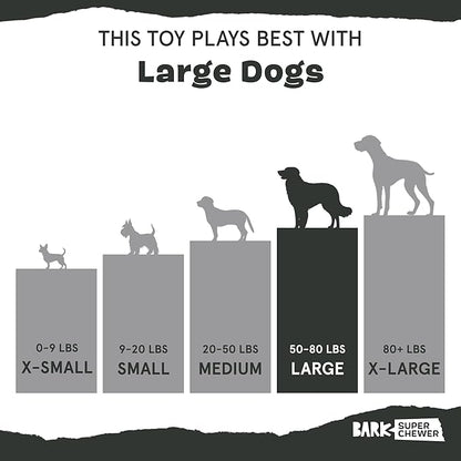 Barkbox Go Mango Tough Squeaky Rubber Dog Toy - Candy-Scented, Durable Design for Long-Lasting, Squeaky Fun - Large Breeds