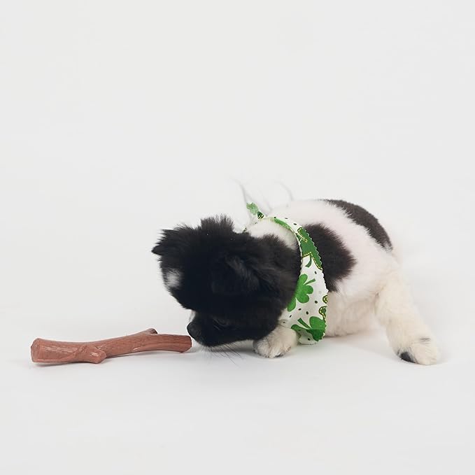 SPOT Bam-Bones Plus Branch -Bamboo Fiber & Nylon, Durable Long Lasting Dog Chew for Aggressive Chewers – Great Toy for Adult Dogs & Teething Puppies Under 60lbs, Non-Splintering, 5.75in, Beef Flavor