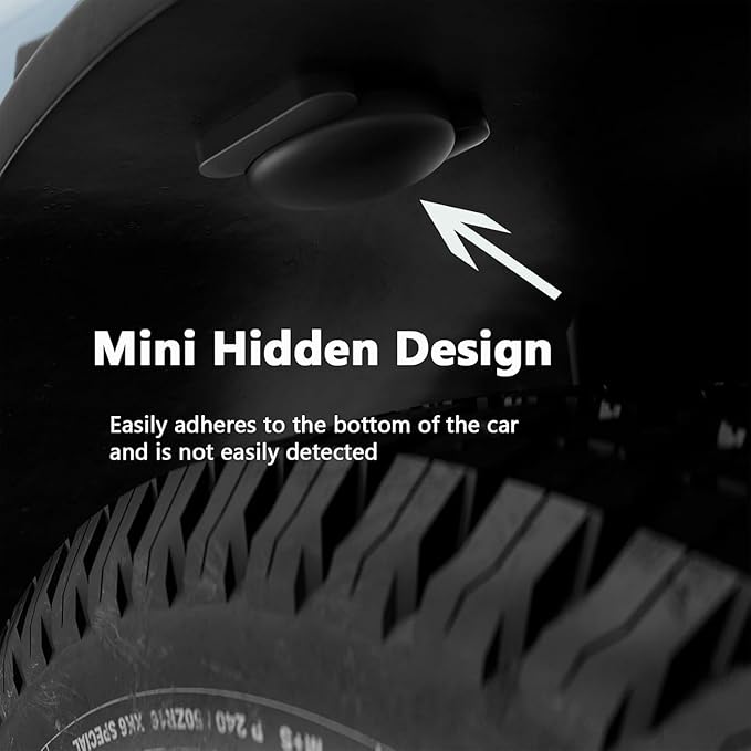 Tracker Device for Vehicles,Car GPS Tracker Work with Apple Find My(iOS Only),No Monthly Fee Mini Hidden Car Tracker with Magnetic Case (Black,2PCS)
