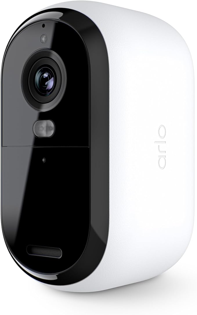 Arlo Essential Security Cameras Wireless Outdoor 1080p HD (2nd Gen, 2023 Release) - Battery Power, Person Recognition, Package Detection, Animated Preview, 1-Month Trial of Secure Plan, 1 Cam, White