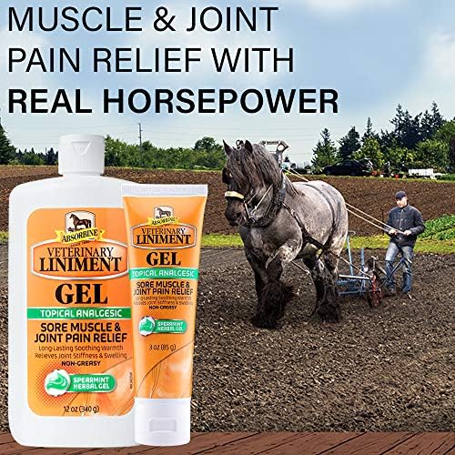 Absorbine Veterinary Liniment Gel, Combo 12 oz Value Size +3 oz Travel Size