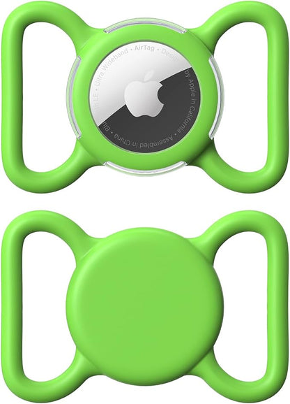 Waterproof AirTag Holder for Dog Collar, Soft Slide-On Dog AirTag Holder | Full-Body Protection, No-Dangle Fit, Ultra-Durable, Lightweight, Tool-Free Installation, Clear Cover, Fits Dog & Cat Collars