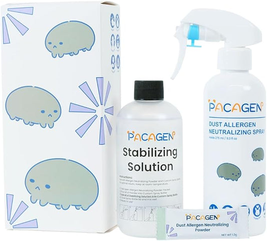 Pacagen Dust Allergen Neutralizing Spray for Humans - Perfect for Home Use, Immediate Results, Easy to Use, and Pet Friendly - A Few Sprays Away from A Clear Day
