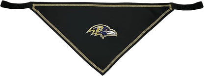 Pets First NFL Baltimore Ravens TIE Bandana, Size Large/X-Large. Dog Bandana Scarf Bib for Pet Cat Dog. The Ultimate Game-Day, Party Bandana