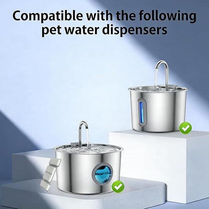 8 Filter Cartridges + 4 Filter Pads for Pawdrate Dog Water Fountain