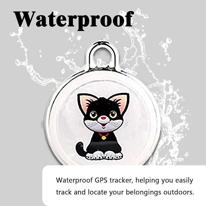 GPS Tracker for Dogs, Mini Cat Tracker, Smart Pet Tracker, Real-Time Tracking & Anti-Lost Alerts, No Monthly Fee, No SIM Card, Waterproof & Drop-Proof, 730-Day Battery Life, Works with iOS & Android