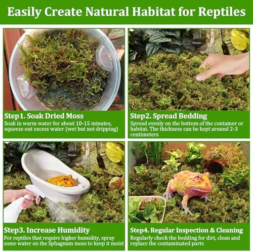 Legigo 2.6LB Natural Sphagnum Moss for Reptile Terrarium Substrate Bedding