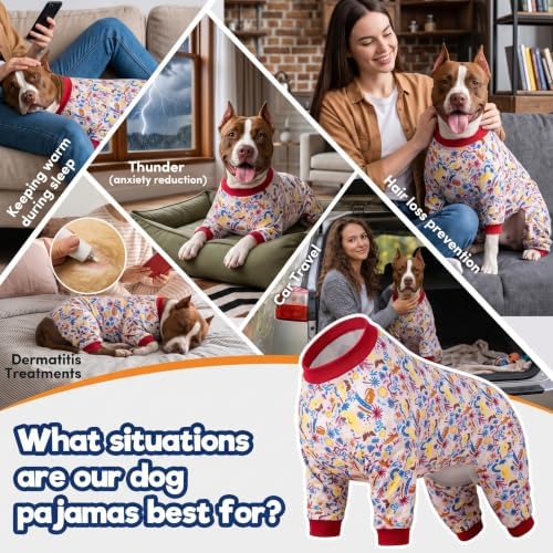 LovinPet Pitbull Pajamas Large Size Dog Boy, Wild Outback Print, 2XL