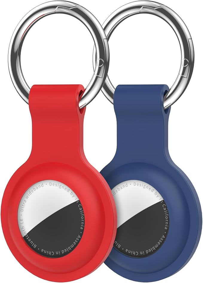 Compatible with AirTag Holder Case Keychain 2 Pack,for AirTag 2nd & 1st Generation Key Chain Ring Case Cover for Air Tag Holder GPS Tracker Air Tag 2nd gen Finders Air Tagholder for Kids,Bags,Luggages