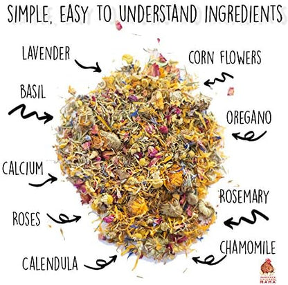 Pampered Chicken Mama Best Eggs Ever! Nesting Herbs for Chickens (4 Pounds) Calcium Supplement for Chickens | Chicken Feed Supplies, Hen Treats for Coops