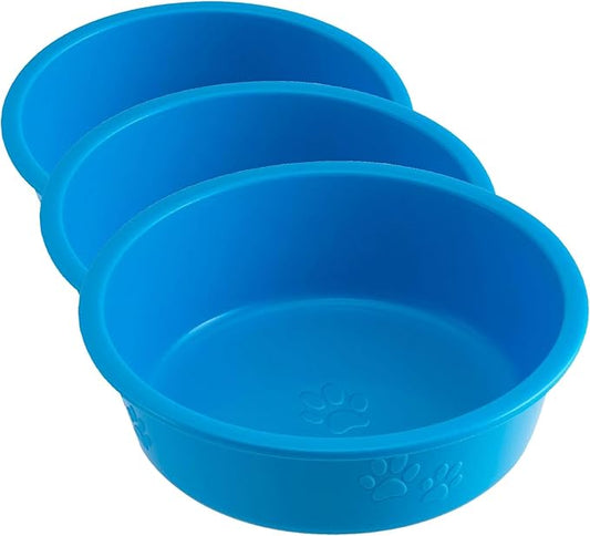 Loving Pets Dolce Luminoso Dog Bowl, Large, Blue (Pack of 3)