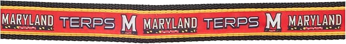 Pets First Collegiate PET Collar New Version Maryland Terrapins Dog Collar, Size Large. Best Sports Team Color for Dogs & Cats. A Shiny & Colorful Dog & Cat Collar Licensed by The NCAA