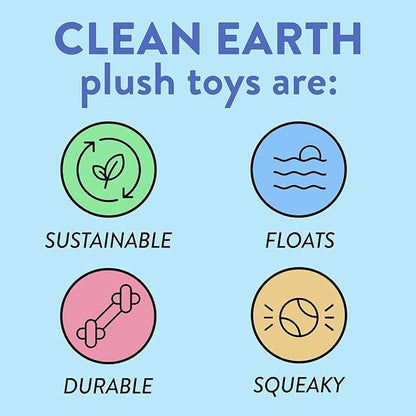 Spunky Pup Clean Earth Plush Stingray | Made from 100% Recycled Water Bottles | Large