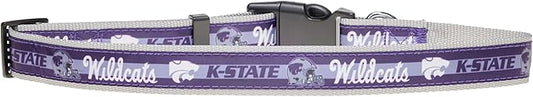 Pets First Collegiate PET Collar New Version Kansas State Wildcats Dog Collar, Size Large. Best Sports Team Color for Dogs & Cats. A Shiny & Colorful Dog & Cat Collar Licensed by The NCAA