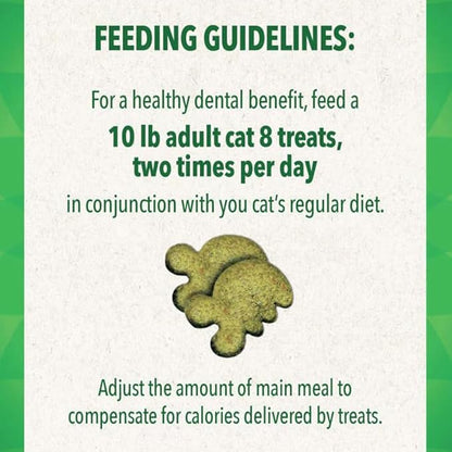 Greenies Cat Treats, Veterinarian-Recommended Adult Natural Dental Cat Treats, Tempting Tuna Flavor, 4.6 oz. Tub