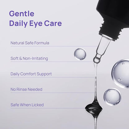 HICC PET Dog Eye Gel, Vet-Trusted Dog Eye Gel Drops, Pet Eye Cleanser Wash, Moisturizes & Refreshes Dry Eyes, Gentle Daily Pet Eye Care Alternative for Dogs, Cats, Horses. 2 fl oz
