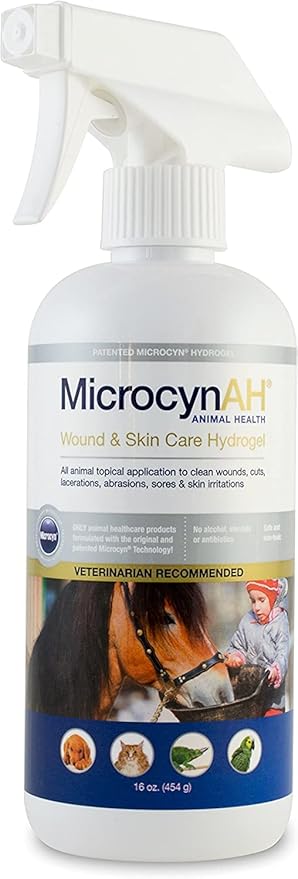 MicrocynAH Wound and Skin Care Sprayable Hydrogel, 16-Ounce