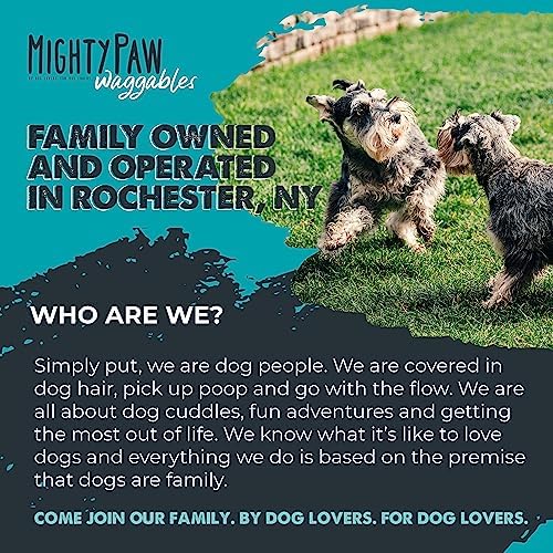 Mighty Paw Waggables Joint Support Supplement for Dogs (Made in USA) | Glucosamine for Dogs Hip and Joint Supplement. Vet Formulated Pet Mobility, Chondriotin & MSM Pet Chews (120 Ct)