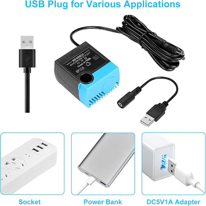 SP-400LV Cat Water Fountain Pump, SP-400LV USB Plug Replacement Pump Compatible with Butterfly, Seaside, 360 Plastic Pet Water Fountain (No USB Adapter)