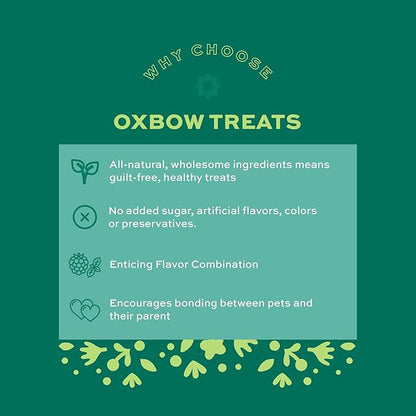 Oxbow Simple Rewards BlackBerry & Basil Treats, Great as Chinchilla, Hamster, Rodent, Guinea Pig & Rabbit Treats, Small Pet Snack, Made with Oxbow Timothy Hay, Made in USA, 3 oz