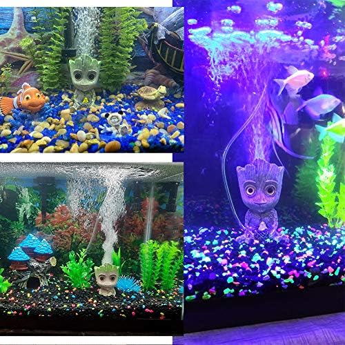 Ulifery Baby Tree Groot Fish Tank Decorations with Bubbler Toy Air Ornament Figurines Aerating Aquarium Decorations