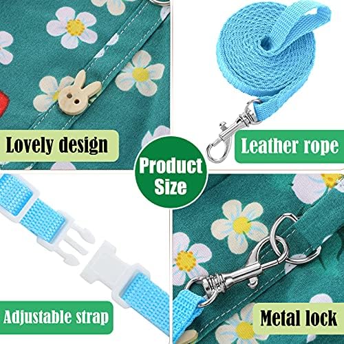 3 Sets Rabbit Bunny Harness and Leash Gift, Peach, Pineapple, Strawberry