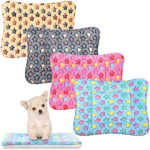 Tuanse 4 Pack Guinea Pig Bed Mat Bedding, Little Star, 13 x 19 Inch