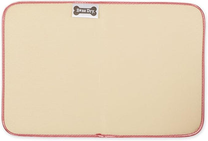 Bone Dry Machine Washable, Ultra Absorbent Pet Mat, 12x18, Rose Trellis Print