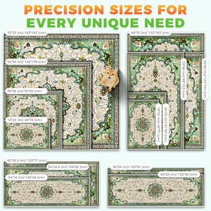 Hompet Cat Litter Mat 2 Pack, 36x48 Large Machine Washable Trapping Mats for Cats, Super Absorbent & Urine-Proof Cat Litter Box Mat for Floor, Waterproof & Non Slip Kitty Litter Rug