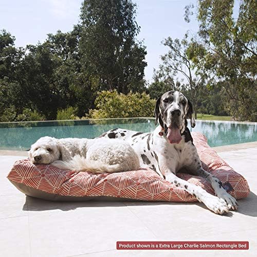 Majestic Pet Rectangular Dog Bed, Small, 27x20x4 in, Washable, Salmon