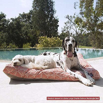 Majestic Pet Rectangular Dog Bed, Small, 27x20x4 in, Washable, Salmon