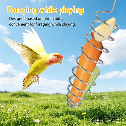 2 Pack Bird Feeder for Cage, Stainless Steel Millet Holder for Bird Cage