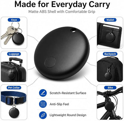 GPS Tracker for Vehicles No Monthly Fee (Android Only) - 4 Pack | Mini Car Tracker Tag, Tracking Devices, Hidden Compatible with Google's Find Hub for Pet, Car, Key, Luggage