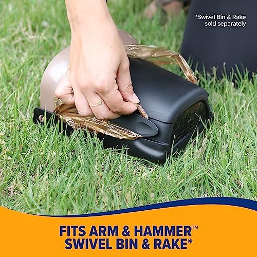 Arm & Hammer Heavy Duty Pet Waste Bags for Swivel Bin & Rake Dog Pooper Scooper,Refill Bags (Packaging May Vary),(Pack of 40)